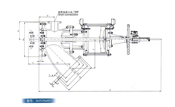 氣動Y型平底(di)放料閥産品(pin)結構圖