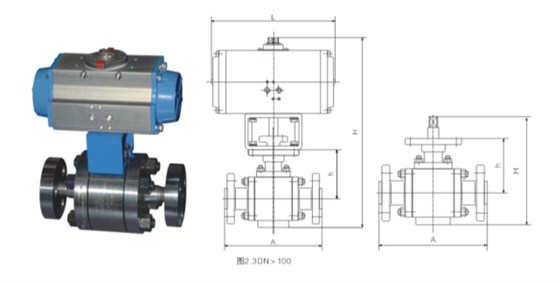 固定式金屬(shǔ)硬密封高壓球閥(fá)産品結構圖 固定(dìng)式金屬硬密封高(gāo)壓球閥産品結構(gòu)圖