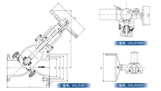 Y型料漿閥産(chan)品結構圖 Y型料漿(jiang)閥産品結構圖