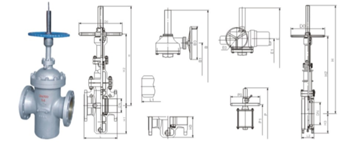 平(píng)闆閘閥(fá)産品結(jié)構圖