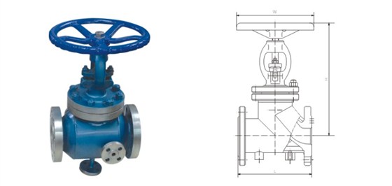 BJ41型保溫閘閥(fa)産品結構圖