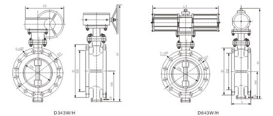 國(guo)标三偏(piān)心法蘭(lán)連接蝶(die)閥結構(gou)圖