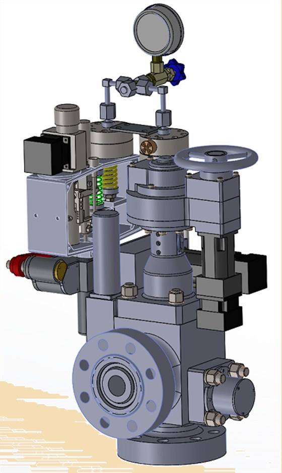 氣(qì)井遠程(chéng)控壓急(ji)斷裝置(zhi)三維圖(tú)示 氣井(jing)遠程控(kong)壓急斷(duàn)裝置三(sān)維圖示(shì)